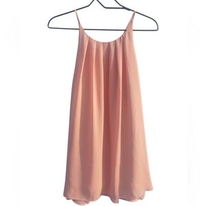 Vince Camuto Peach Sleeveless Dress Pleated Front Medium